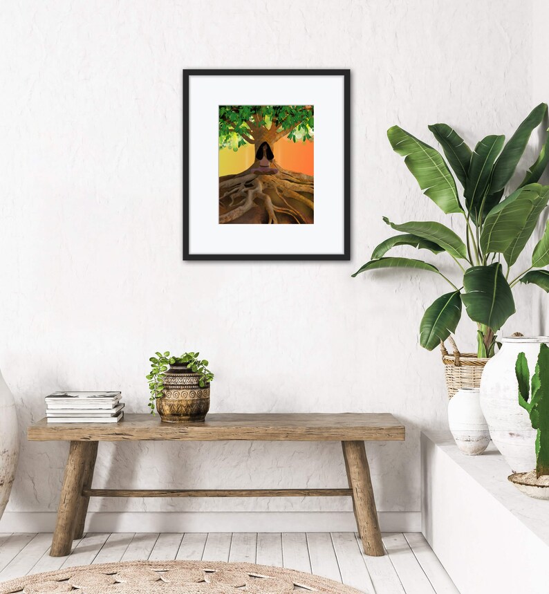 Black Woman Praying Art Print African American Living Room Etsy