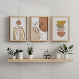 Black Woman Art Print Set of 3, African American Wall Art, Modern Boho Decor – 5x7, 8.5x11, 11x14 Unframed