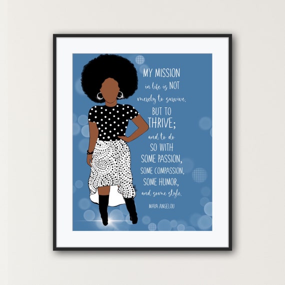 Black Girl Magic Positive Affirmations Wall Art - Black women Women's  empowerment Motivational poster - Black Art - Afro African Americans Women  