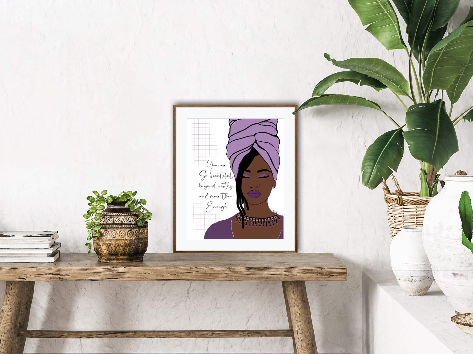 More Than Enough Inspirational Black Art Quote Print African Etsy