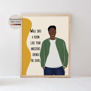 Black Man Quote Print, Black Excellence African American Wall Decor, Graduation Gift for Him, Black Boy Joy Art, Dorm Room Decor