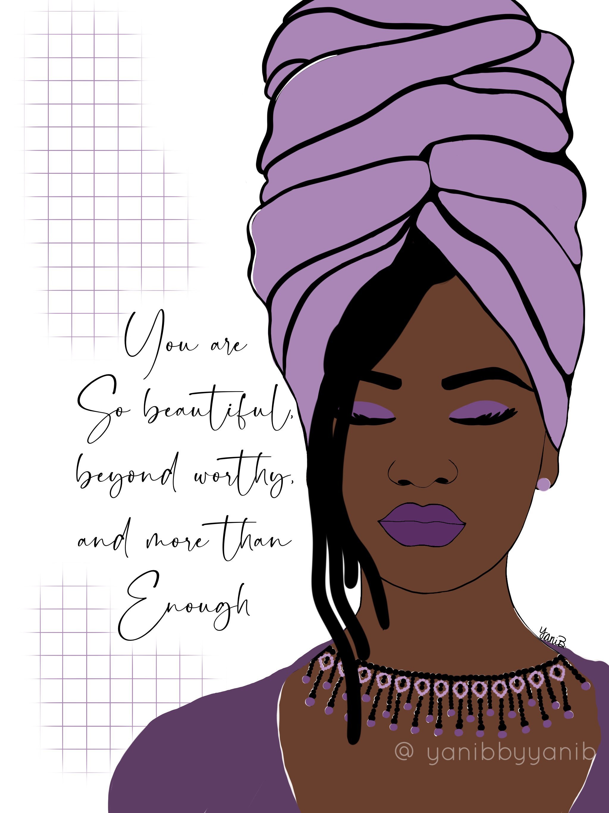 More than Enough Inspirational Black Art Quote Print Etsy
