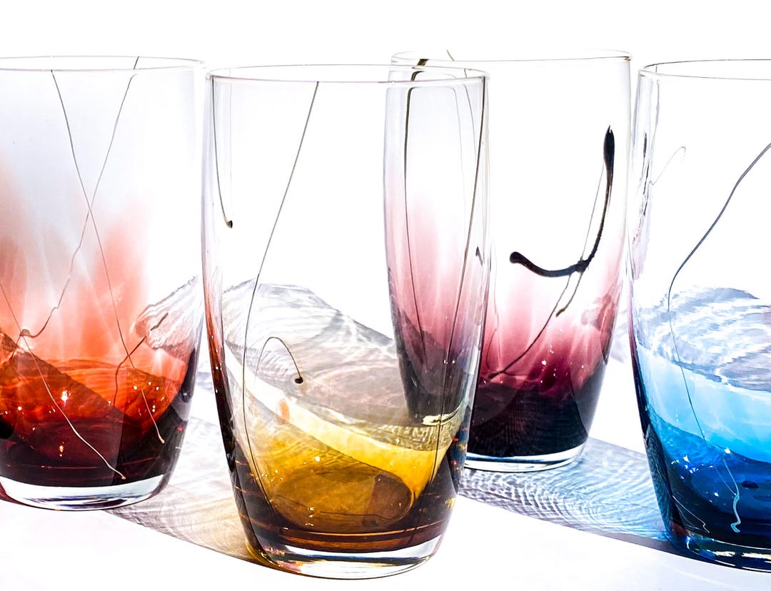 Handblown Glass Tumbler - Etsy
