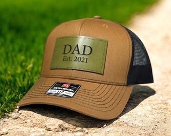 Custom Patch Trucker Hat: Personalized Dad Gift, Camo or Solid