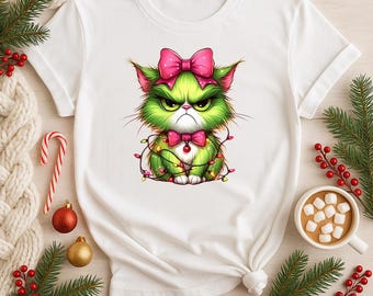 Grumpy Christmas Cat Tee