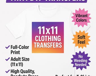 Custom Adult DTF Transfers – Ready to Press, Full Color (12.5x12.5 inch)