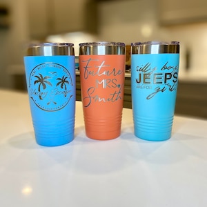 Personalized Tumbler, Engraved Cup Rambler, 20 oz, Custom Tumbler.