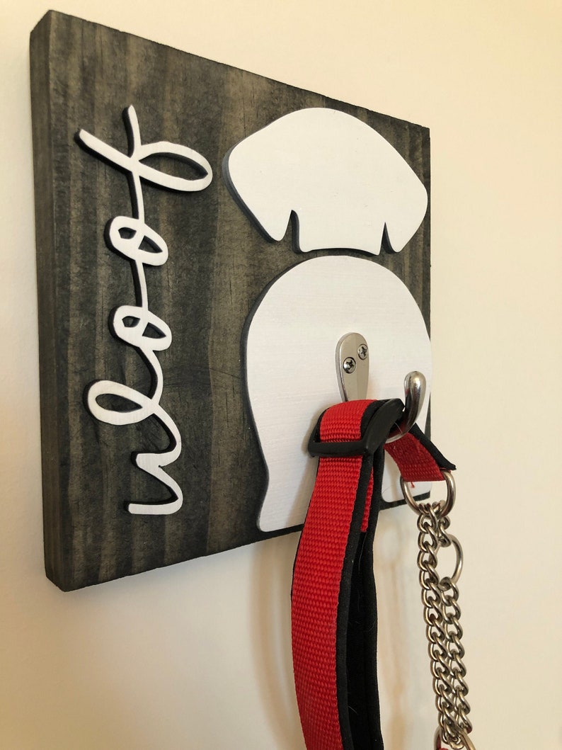Woof dog leash holder Laser Cut File Eiplog CNC Etsy