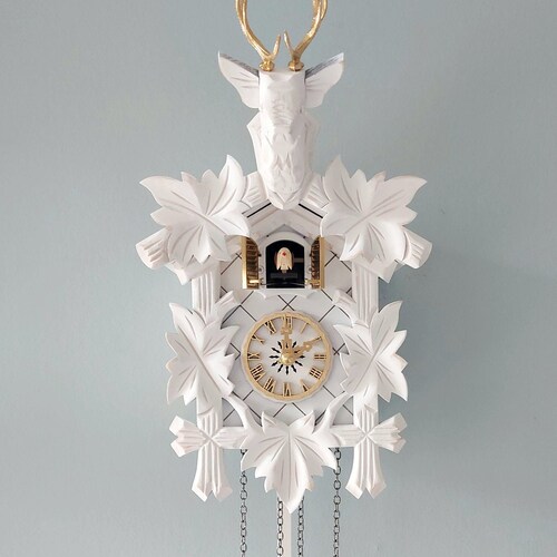 Cuckoo Clock Modern Wall Clock Deer Style C Etsy New Zealand