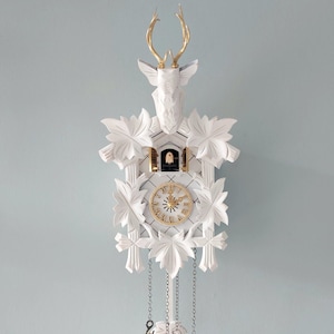 Reloj de cuco, reloj de pared de cuco de madera antigua con pajarera, reloj  de pared de péndulo para decoración del hogar, reloj de cuco colgante