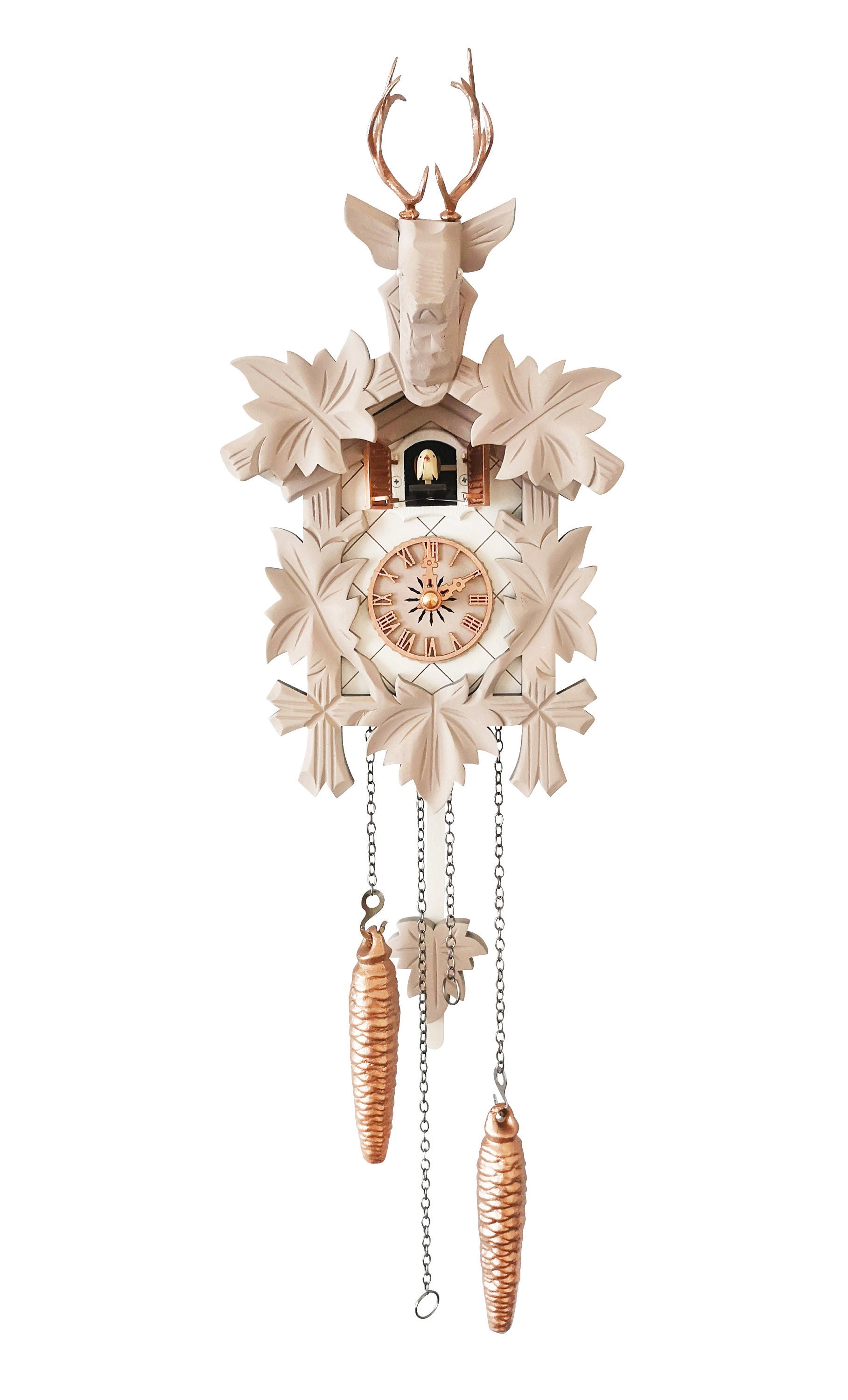ENGSTLER - Pendule à coucou à quartz Maison de Forêt Noire avec musique