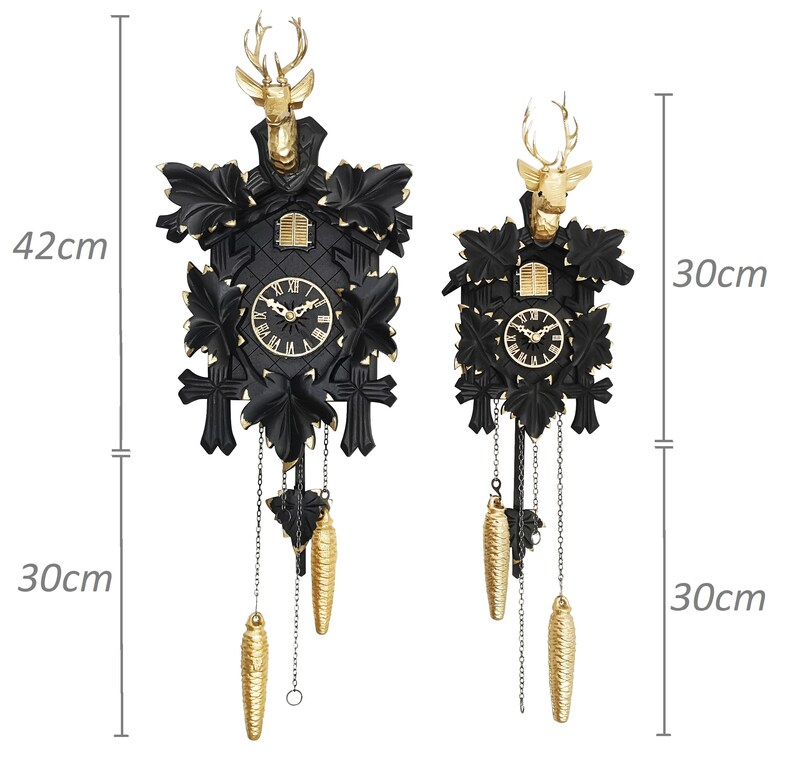 Modern Cuckoo Clock From Germany Real Wood & Automatic Night Etsy