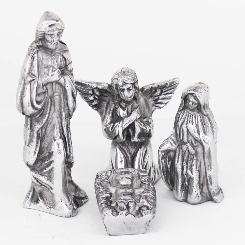 Handgemachte Krippenfiguren aus Zinn 11er Set Figuren | Etsy