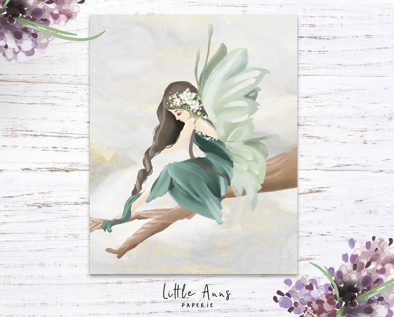 Fairy Woodland Nursery Art Fairy Nursery Decor Printable Etsy