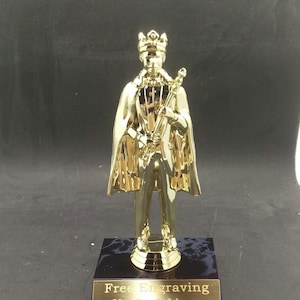 Prom King or Prom Queen Trophy.  Beauty Pageant Award. Free Custom Engraving.