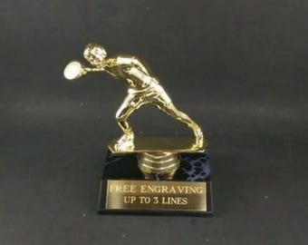 Frisbee, Disc Golf Trophy Award. Free Custom Engraving.