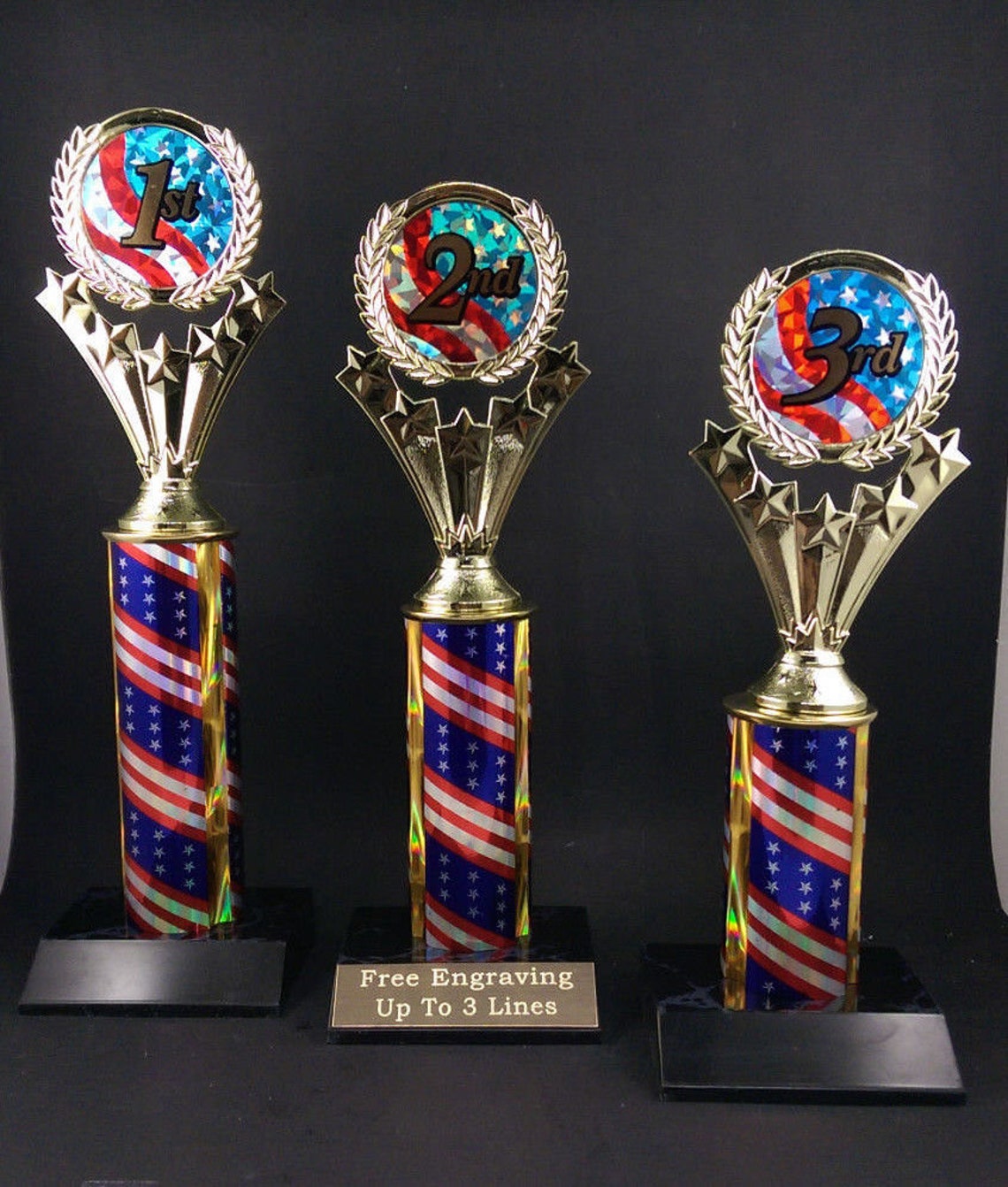 1st 2nd 3rd Place Trophy Awards. Free Engraving. - Etsy