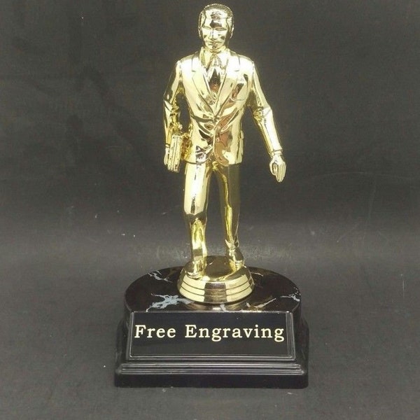 Dundie Award Trophy. Coworker Gift. Salesman Trophy. Free Engraving.