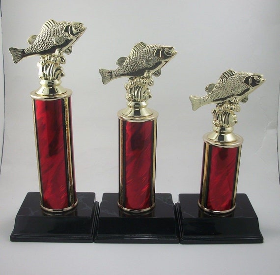 1st 2nd 3rd Place Fishing Trophy Fish Awards. Free Engraving 