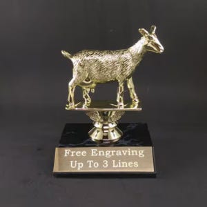 Goat Award Trophy. Greatest Of All Time, G.O.A.T. Free engraving.