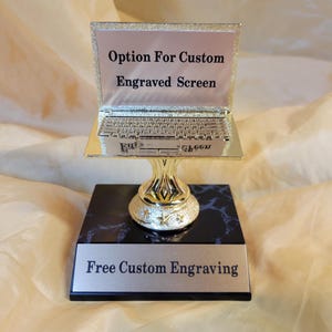 Computer Trophy, Gaming Trophy, STEM Award. Free Custom Engraving.