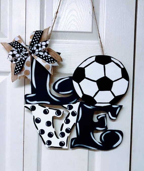 Soccer Door Hanger Sports Door Hanger Love Door Hanger Etsy