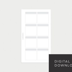 PRINTABLE Planner Personal Size 8 Boxes
