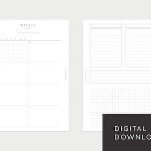 PRINTABLE Planner A6 Undated Weekly No. 2 Week on 2 pages image 1