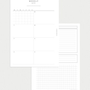 PRINTABLE Planner A6 Undated Weekly No. 2 Week on 2 pages image 2