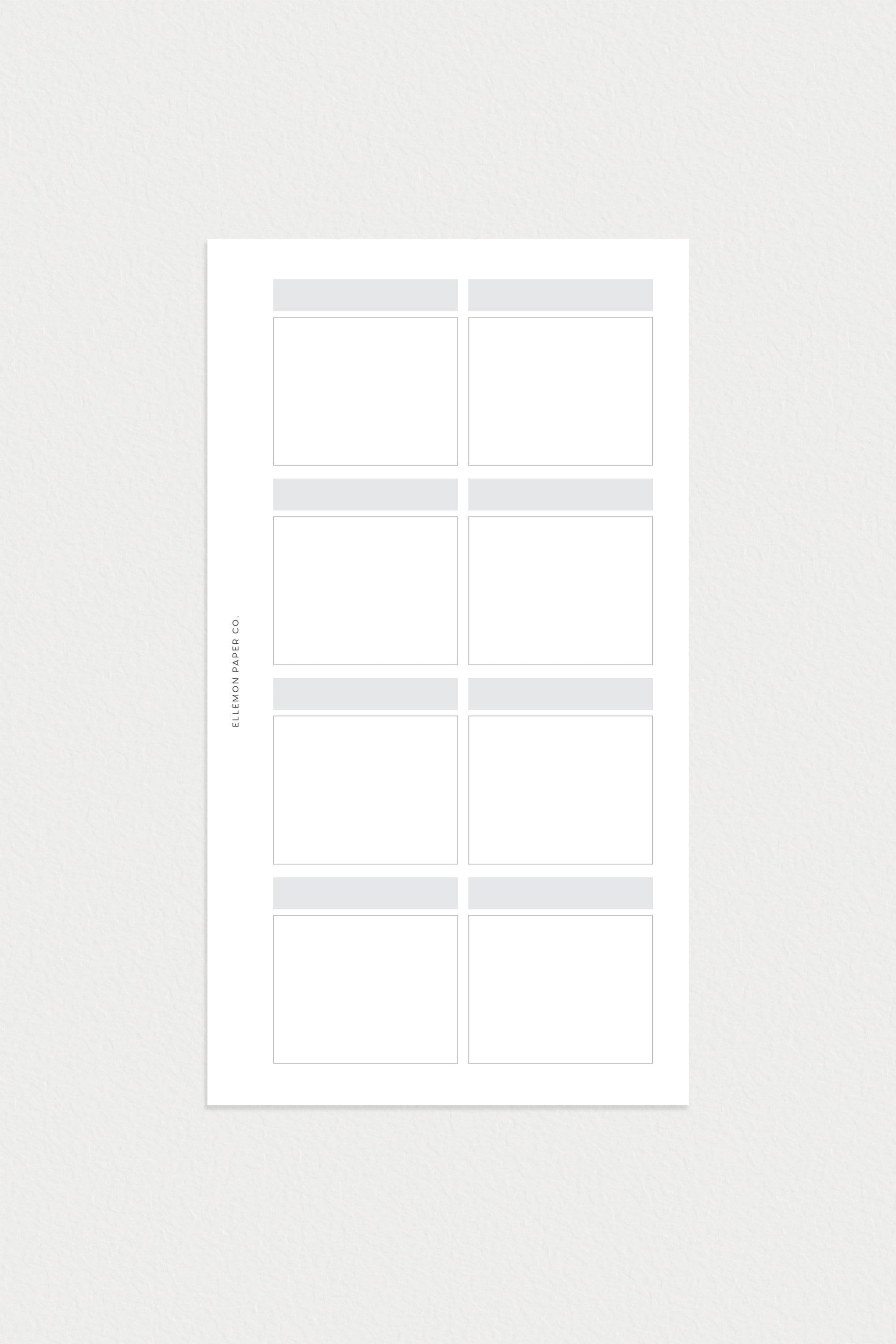 PRINTABLE Planner Personal Size 8 Boxes - Etsy