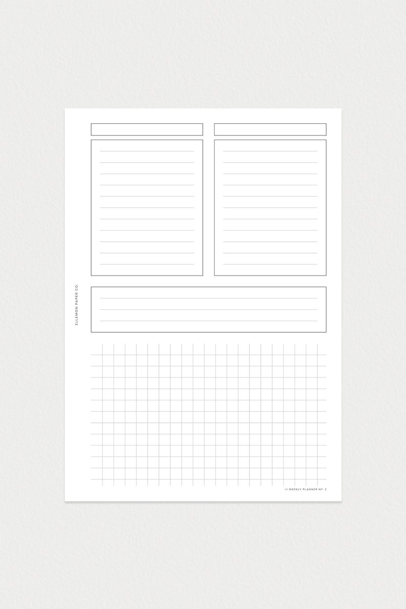 PRINTABLE Planner A6 Undated Weekly No. 2 Week on 2 pages image 5