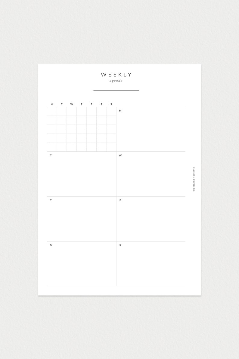 PRINTABLE Planner A6 Undated Weekly No. 2 Week on 2 pages image 4