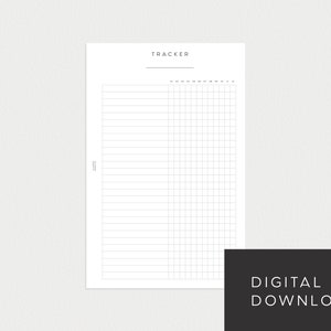 PRINTABLE Half Letter 12-Month Tracker image 1