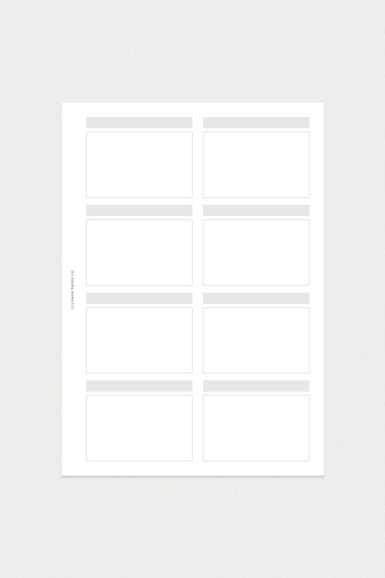PRINTABLE Planner A5 8 Boxes - Etsy
