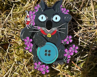 Pin de Coraline: Gato y Ratón - Pin de fantasía de Coraline