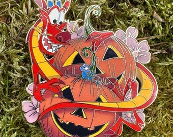 Mushu & Cri-Kee Pin - Mulan Pin - Mushu Fantasy Pin Cri-Kee Fantasy Pin