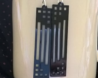 Mackintosh inspired earrings, Black earrings