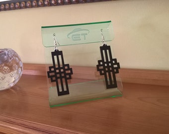 Art Deco style, Black earrings, Acrylic earrings, Dangling earrings, Modern, Stylish, Elegant, Bespoke
