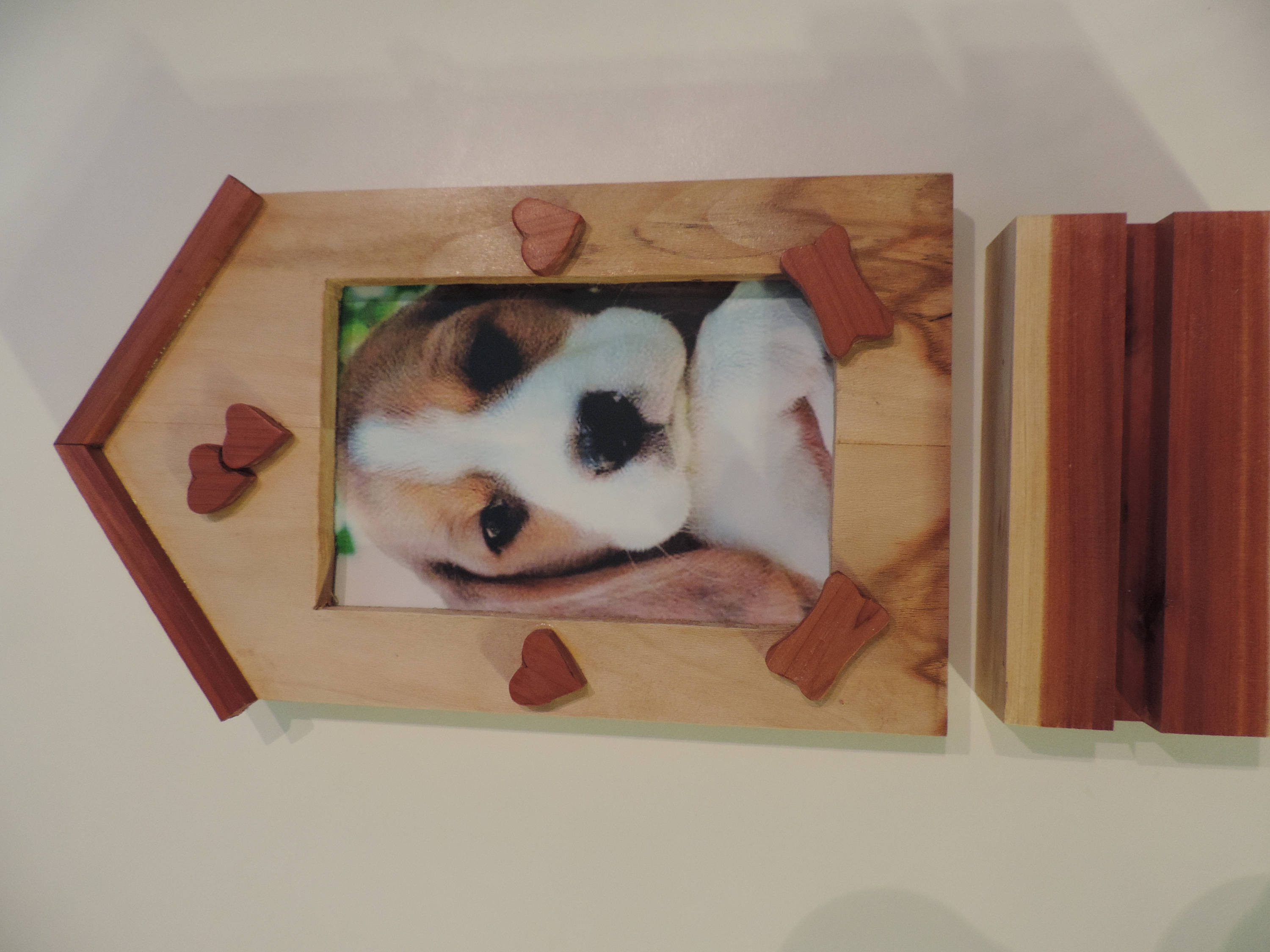 Dog House Picture Frame Made From Camphor and Red Cedar Wood. Etsy