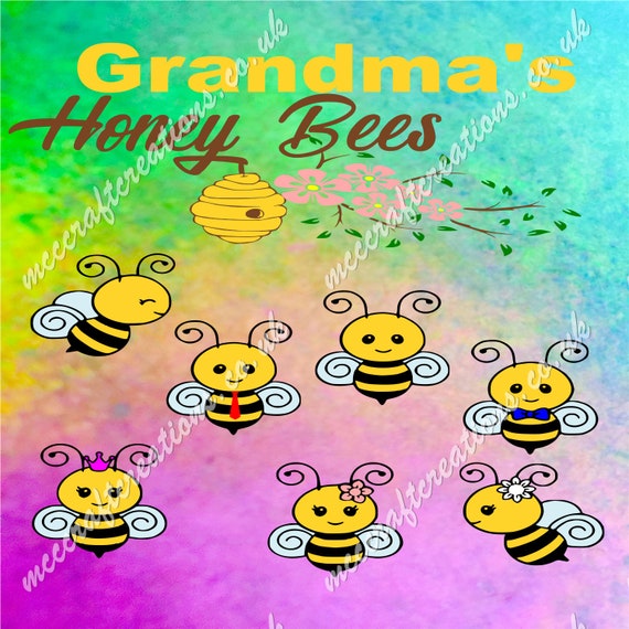 Download Grandmas Honey Bees Svg Cricut Silhouette Cutting File Etsy