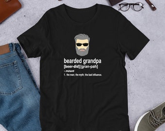 Grandpa Beard T-Shirt: Man, Myth | Funny Dad Joke Papa Grandpa Gift T-Shirt (Shipped from USA, UK, )