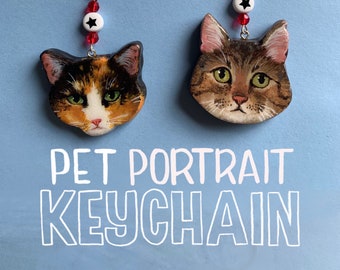 Custom Pet Portrait - Keychain, Magnet, Ornament