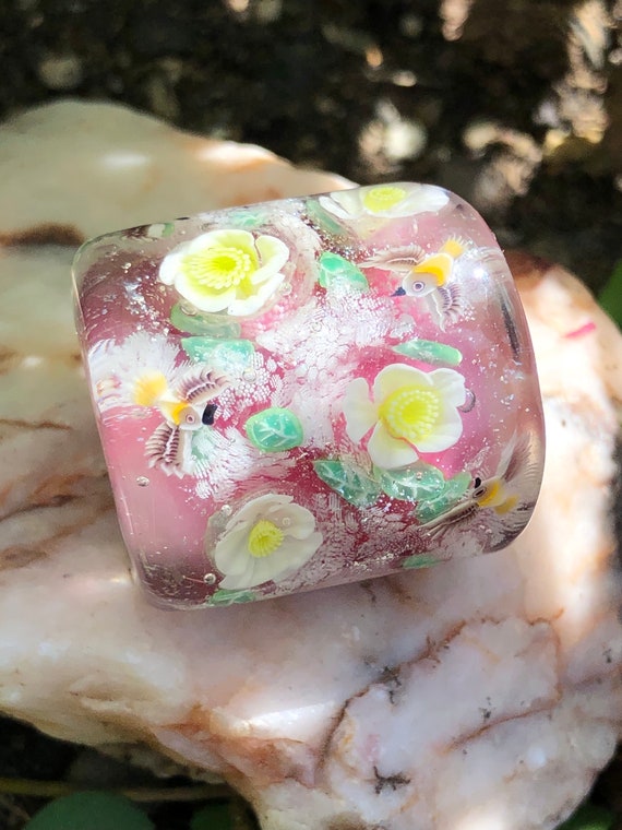 rare japanese intaglio glass Gem