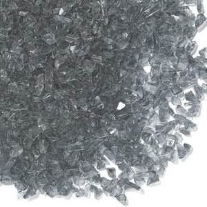 2 Lbs. Broken Tempered Glass for Craft and Art Projects - SMOKE (grey), 1/4&quot; Thick