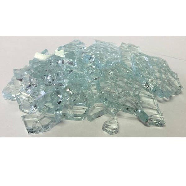 2 Lbs. Broken Tempered Glass for Craft and Art Projects - Clear, 1/4" Thick