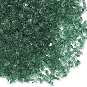 2 Lbs. Broken Tempered Glass for Craft and Art Projects - SOLEXIA (green), 1/4&quot; Thick