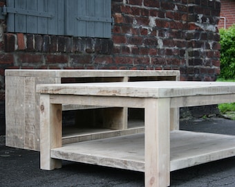 Coffee table, lounge table made of old timber.