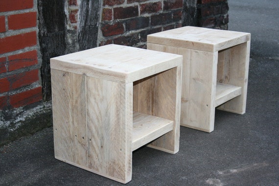A Timber Side Table Bedside Table Stool Etsy