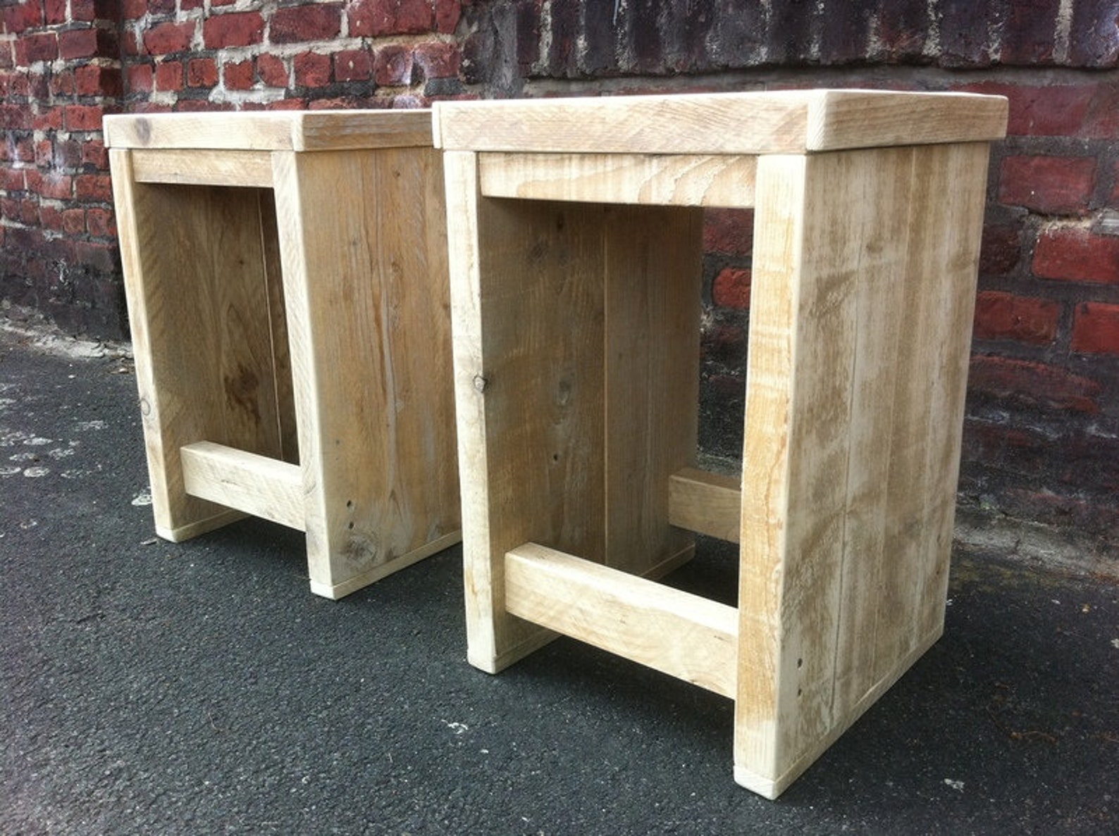 Lumber Stool Made of Recycled Old Lumber Etsy