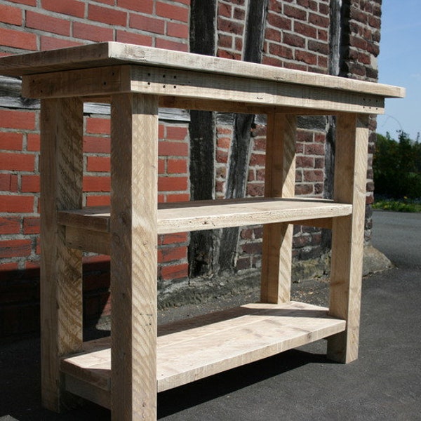 Timber Working table, sideboard, for DieKüche, garden